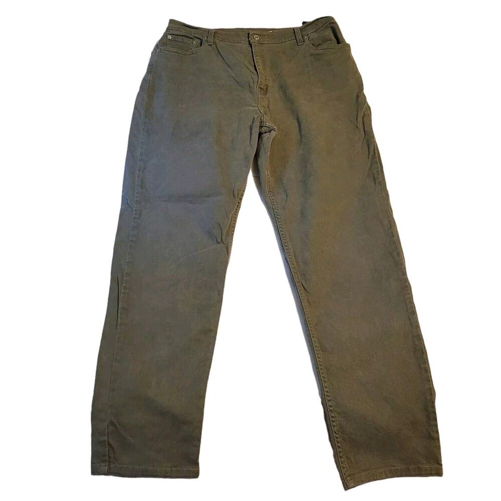 Vintage Levis 550 Women's Jeans Size 18 MIS L Green Relaxed Fit Tapered Leg Y2K